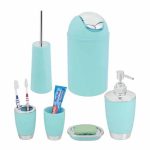Set accesorii de baie, 6 piese, verde