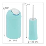 Set accesorii de baie, 6 piese, verde - imagine 5