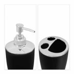 Set accesorii de baie, 6 piese, negru - imagine 7