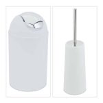 Set accesorii de baie, 6 piese, alb - imagine 10