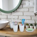 Set accesorii de baie, 6 piese, alb - imagine 6
