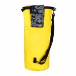 Geanta impermeabila, pentru plaja sau drumetii, rezistenta la praf si umiditate, PVC robust, 20 L, galben/negru, 25 x 0.5 x 60 cm - imagine 8