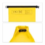 Geanta impermeabila, pentru plaja sau drumetii, rezistenta la praf si umiditate, PVC robust, 20 L, galben/negru, 25 x 0.5 x 60 cm - imagine 4