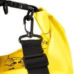 Geanta impermeabila, pentru plaja sau drumetii, rezistenta la praf si umiditate, PVC robust, 20 L, galben/negru, 25 x 0.5 x 60 cm - imagine 5