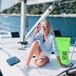 Geanta impermeabila, pentru plaja sau drumetii, rezistenta la praf si umiditate, PVC robust, 20 L, verde/negru, 25 x 0.5 x 60 cm - imagine 6