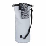 Geanta impermeabila, pentru plaja sau drumetii, rezistenta la praf si umiditate, PVC robust, 20 L, gri/negru, 25 x 0.5 x 60 cm - imagine 7