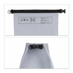 Geanta impermeabila, pentru plaja sau drumetii, rezistenta la praf si umiditate, PVC robust, 20 L, gri/negru, 25 x 0.5 x 60 cm - imagine 3