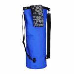 Geanta impermeabila, pentru plaja sau drumetii, rezistenta la praf si umiditate, PVC robust, 30 L, albastru/negru/alb, 38 x 0.5 x 72 cm - imagine 8