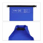 Geanta impermeabila, pentru plaja sau drumetii, rezistenta la praf si umiditate, PVC robust, 30 L, albastru/negru/alb, 38 x 0.5 x 72 cm - imagine 4