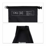 Geanta impermeabila, pentru plaja sau drumetii, rezistenta la praf si umiditate, PVC robust, 30 L, negru/alb, 38 x 0.5 x 72 cm - imagine 4