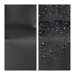 Geanta impermeabila, pentru plaja sau drumetii, rezistenta la praf si umiditate, PVC robust, 30 L, negru/alb, 38 x 0.5 x 72 cm - imagine 6