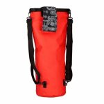 Geanta impermeabila, pentru plaja sau drumetii, rezistenta la praf si umiditate, PVC robust, 30 L, rosu/negru, 38 x 0.5 x 72 cm - imagine 8