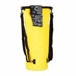 Geanta impermeabila, pentru plaja sau drumetii, rezistenta la praf si umiditate, PVC robust, 30 L, galben/negru, 38 x 0.5 x 72 cm - imagine 9