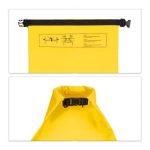 Geanta impermeabila, pentru plaja sau drumetii, rezistenta la praf si umiditate, PVC robust, 30 L, galben/negru, 38 x 0.5 x 72 cm - imagine 5