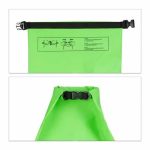Geanta impermeabila, pentru plaja sau drumetii, rezistenta la praf si umiditate, PVC robust, 30 L, verde/negru, 38 x 0.5 x 72 cm - imagine 4