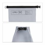 Geanta impermeabila, pentru plaja sau drumetii, rezistenta la praf si umiditate, PVC robust, 30 L, gri/negru, 38 x 0.5 x 72 cm - imagine 4