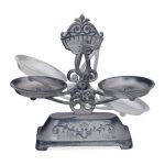 Cantar Rustic decorativ, 3 greutati 13g/27g/51g, fonta, 24 x 27 x 10,5 cm - imagine 6