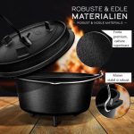 Ceaun cuptor olandez Grillas®, 4.2 litri, fonta, capacitate 2-5 persoane, capac-tigaie, calitate premium, carte de retete - imagine 2