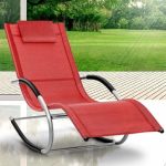 Sezlong balansoar, pliabil, rezistent la intemperii, rezistent la UV, capacitate 150 kg, 175 x 78 x 89 cm, rosu - imagine 5