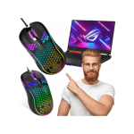 Mouse gaming, senzor optic precis, 6 butoane, ajustarea sensibilitatii 1200 - 7200 DPI, frecventa 125-1000Hz, viteza maxima 200 IPS, iluminare de fundal LED colorata - imagine 5