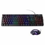 Set tastatura cu mouse, Gaming, rezistenta la apa, iluminare de fundal, aspect QWERTY , senzor optic 1200 dpi, lumina LED - imagine 3
