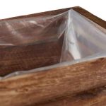Set 2 ghivece decorative Vintage, lemn ars, rezistent la intemperii, 12,5 x 26 x 12 cm - imagine 5