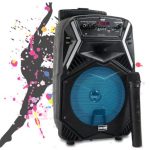 Boxa portabila tip troler 400 W, cu bluetooth, microfon, telecomanda, lumini LED, 32 x 29 x 51,5 cm - imagine 2