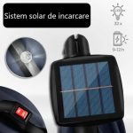 Umbrela terasa/gradina, cu lumina LED, husa protectie, protectie UV 50+, rotire la 360°, inclinatie reglabila, manivela, Ø 300 cm, albastru inchis - imagine 6