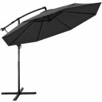 Umbrela terasa/gradina, protectie UV 50+, rezistent la intemperii/vant, acoperire hidrofuga, rotire la 360°, inclinatie reglabila, manivela practica, inaltime 240 cm x Ø 300 cm, antracit - imagine 2