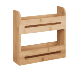 Suport condimente, 2 nivele, bambus, 25 x 25 x 7 cm