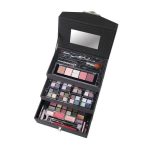 Trusa de machiaj, set 74 piese, Delicate Beauty Velvety, caseta catifea dark grey, by BriConti