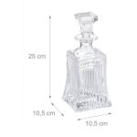 Set whisky 5 piese Relaxdays, 4 pahare 240 ml si o carafa 500 ml - imagine 4