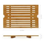 Tocator din bambus ecologic pentru paine, 37 x 21,5 x 3 cm - imagine 2