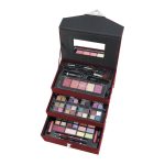 Trusa de Machiaj "Sweet Beauty Cherry" Vegan, 74 piese, geanta catifea, Zmile Cosmetics