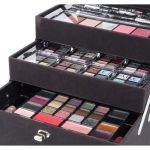 Trusa de machiaj "Delicate Beauty Velvety" Vegan, 74 piese, caseta catifea dark grey, ZmileCosmetics - imagine 4