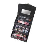 Trusa de machiaj "Delicate Beauty Velvety" Vegan, 74 piese, caseta catifea dark grey, ZmileCosmetics