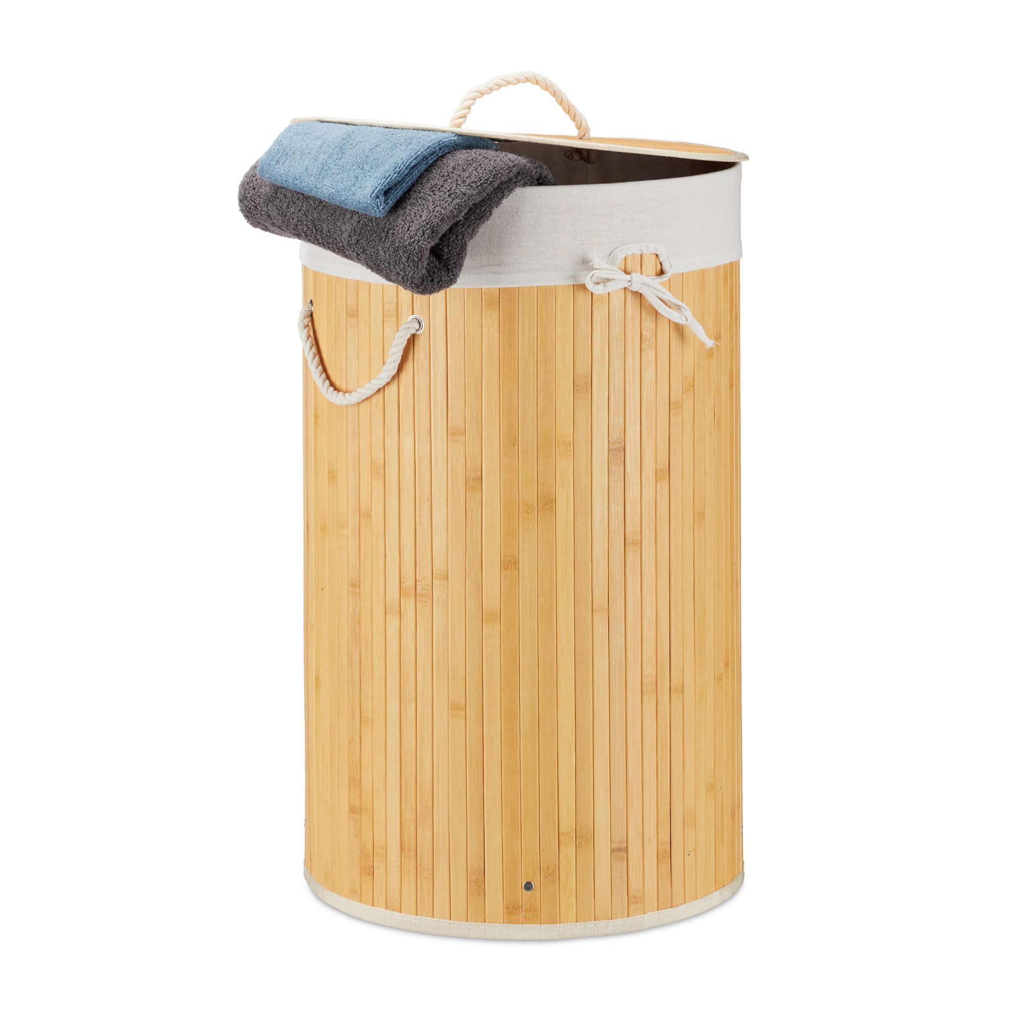 10019051_550_1_a04ad4a08a24e76ea1bc494d9d1a4091 Cos de rufe rotund din bambus, RelaxDays, natur, 70 l, 65 x 41 cm - imagine 1