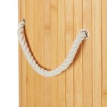 Cos de rufe rotund din bambus, RelaxDays, natur, 70 l, 65 x 41 cm - imagine 5