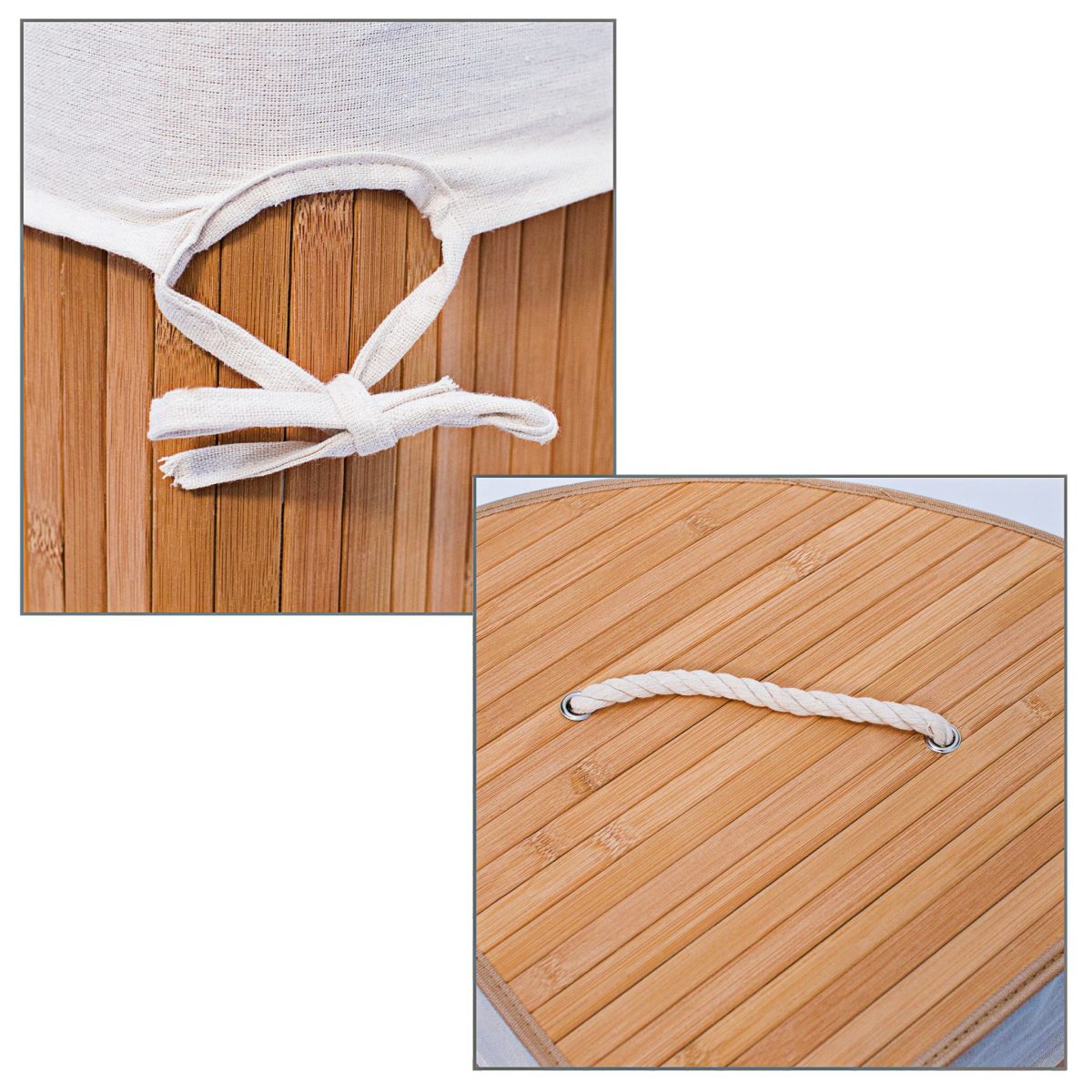 Cos rufe de colt 60 l, Bambus, Natural - imagine 6