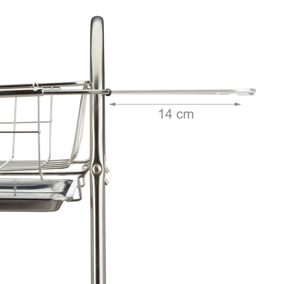 Scurgator vase Relaxdays, din metal, 2 niveluri, cu suport de tacamuri, 39.5 x 60 x 28 cm - imagine 7