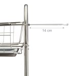 Scurgator vase Relaxdays, din metal, 2 niveluri, cu suport de tacamuri, 39.5 x 60 x 28 cm - imagine 7