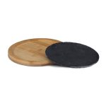 Tocator de bucatarie Relaxdays, din bambus, 1.3 x 19.3 x 19.3 cm - imagine 3