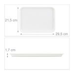 Tocator de bucatarie cu tava de colecatare, Relaxdays, din bambus, 3 x 30 x 25.5 cm - imagine 5