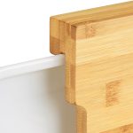 Tocator de bucatarie cu tava de colecatare, Relaxdays, din bambus, 3 x 30 x 25.5 cm - imagine 6