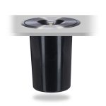 Cos incorporabil pentru blatul de lucru, 8 l, capac inox, negru, Relaxdays