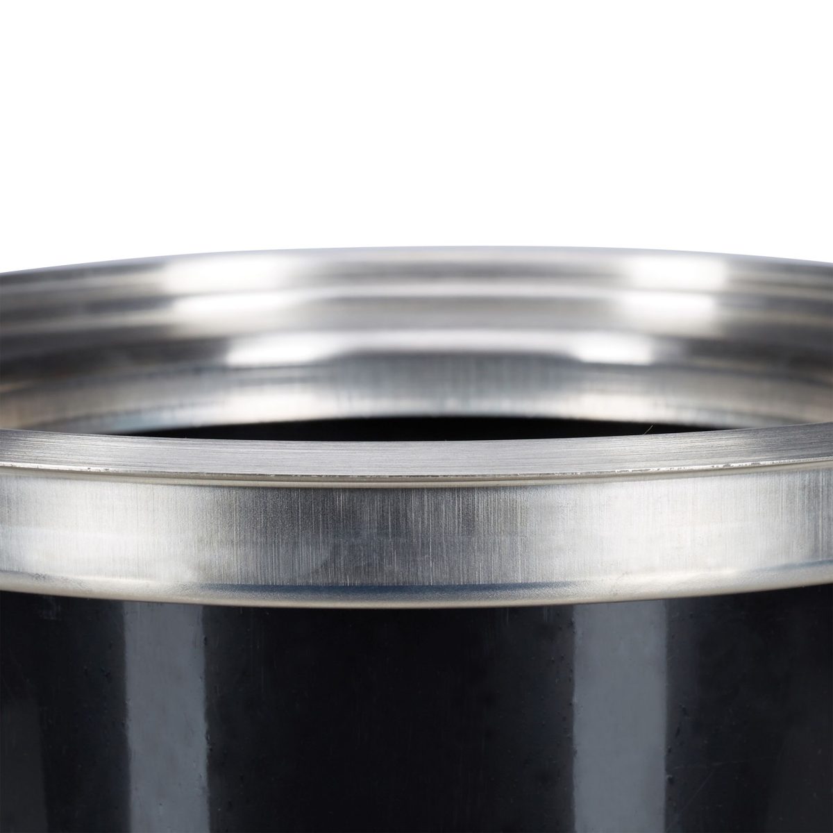 Cos incorporabil pentru blatul de lucru, 8 l, capac inox, negru, Relaxdays - imagine 4