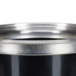 Cos incorporabil pentru blatul de lucru, 8 l, capac inox, negru, Relaxdays - imagine 4