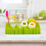 Scurgator vase pentru biberoane si tacamuri pentru bebelusi, Relaxdays, verde, din plastic, 6.5 x 23.5 x 23.5 cm - imagine 2