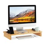 Suport pentru monitor, din bambus, 9 x 60 x 30 cm