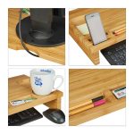 Suport pentru monitor, din bambus, 9 x 60 x 30 cm - imagine 7